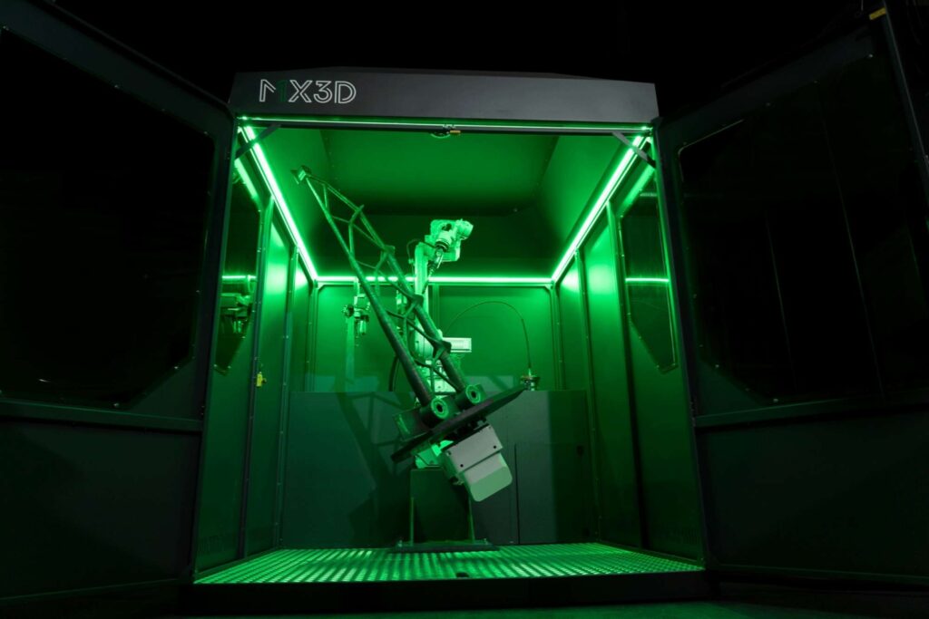 MX3D M1 Metal AM system, containing an arc robot guided by the MetalXL WAAM software.